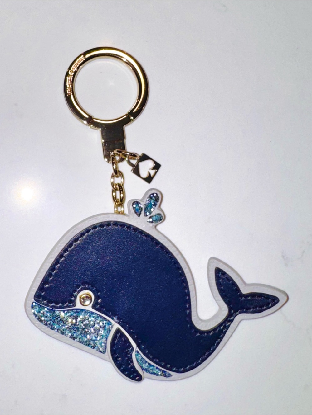 Kate Spade Navy Blue Whale Keychain Bag Charm